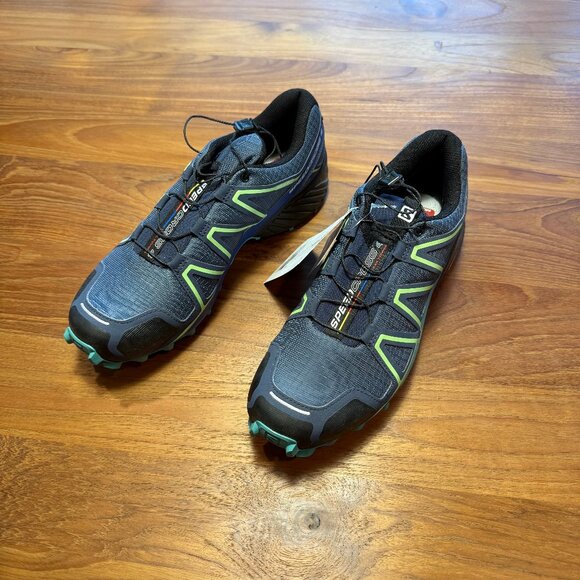 Salomon Women's Speedcross 4, Poseidon/Eggshell Blue/Black, 9.5 US - Picture 1 of 12